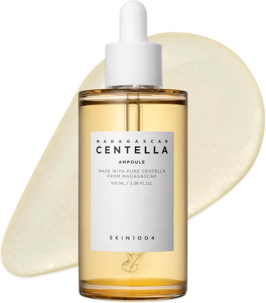 Madagascar Centella Ampoule 100 (100 Ml or 3.38 Floz), Facial Serum, 100% Centella Asiatica Extract, for Soothing Sensitive and Acne-Prone Skin