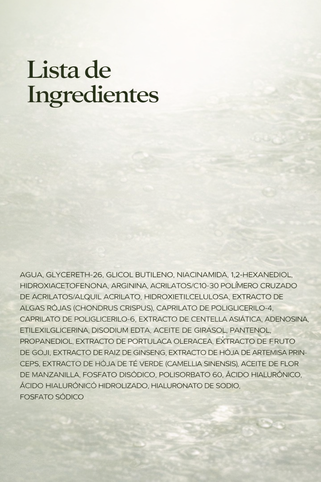 Mascarilla calmante de Centella Asiática (10 unidades)