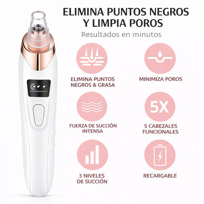 Limpiador de Poros 5 Niveles: Elimina Puntos Negros al Instante